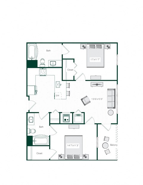 The Earnhardt Floor Plan at Vida Kannapolis, North Carolina